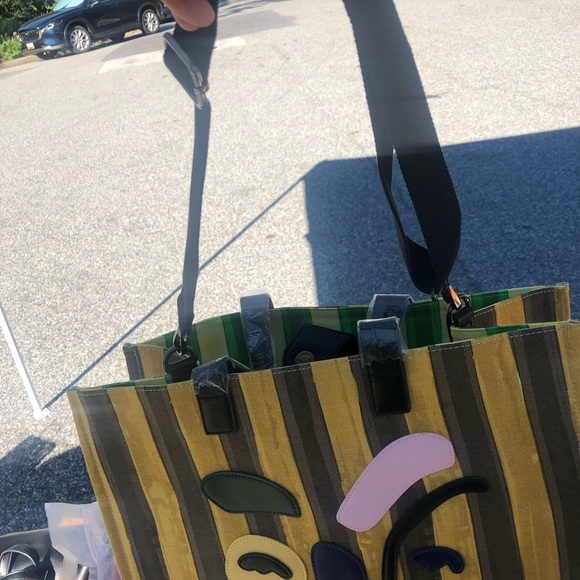 Art Canvas Striped Tote - Picture 8 of 11